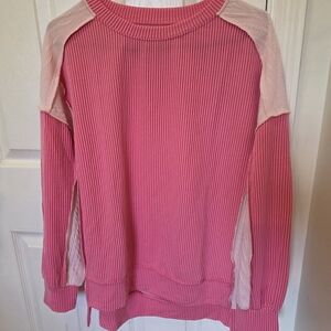 Pink Ribbed Sweater